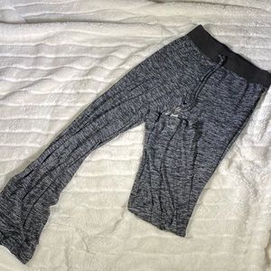 Grey Striped Sweat Pants